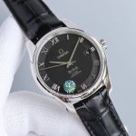 Omega De Ville 8500 Movement 41MM Diamater Black Dial and Leather Strap Watch